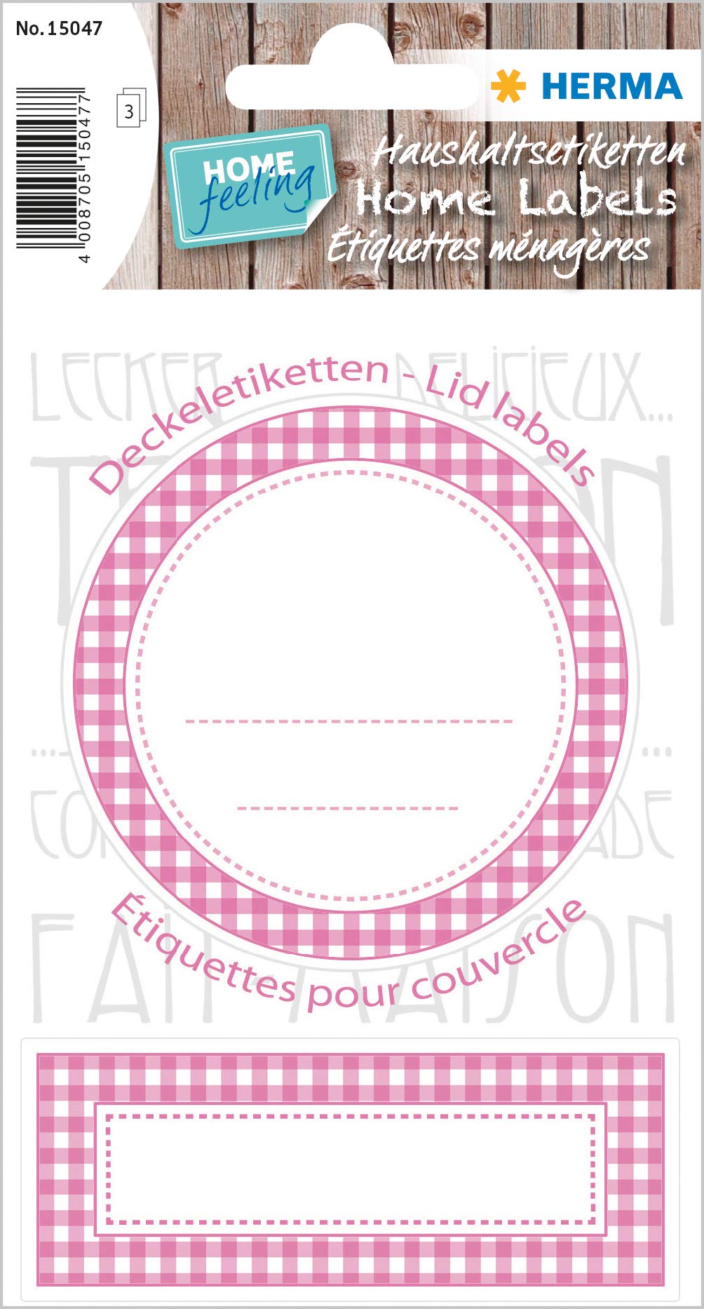 Herma Home Kavanoz Etiket 70mm Cap Pembe