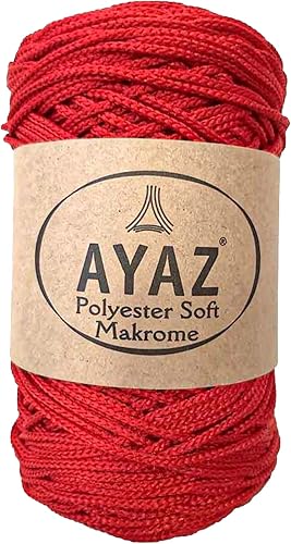 1207 - Cuerda de macramé de 0.118 in, poliéster suave de color, 8.82 oz 574.1 ft, cuerda para colgar en la pared, bolsa, hilo de ganchillo y tejer