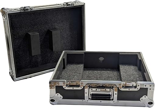 حالات الصوت المتناغمة HCPLXCRSS12 حالة DJ مخصصة متوافقة مع القرص الدوار الرقمي التناظري Pioneer DJ PLX-CRSS12 مع الجزء الداخلي المبطن بالرغوة وإدخالات الفيلكرو الرغوية القابلة للتعديل - أسود