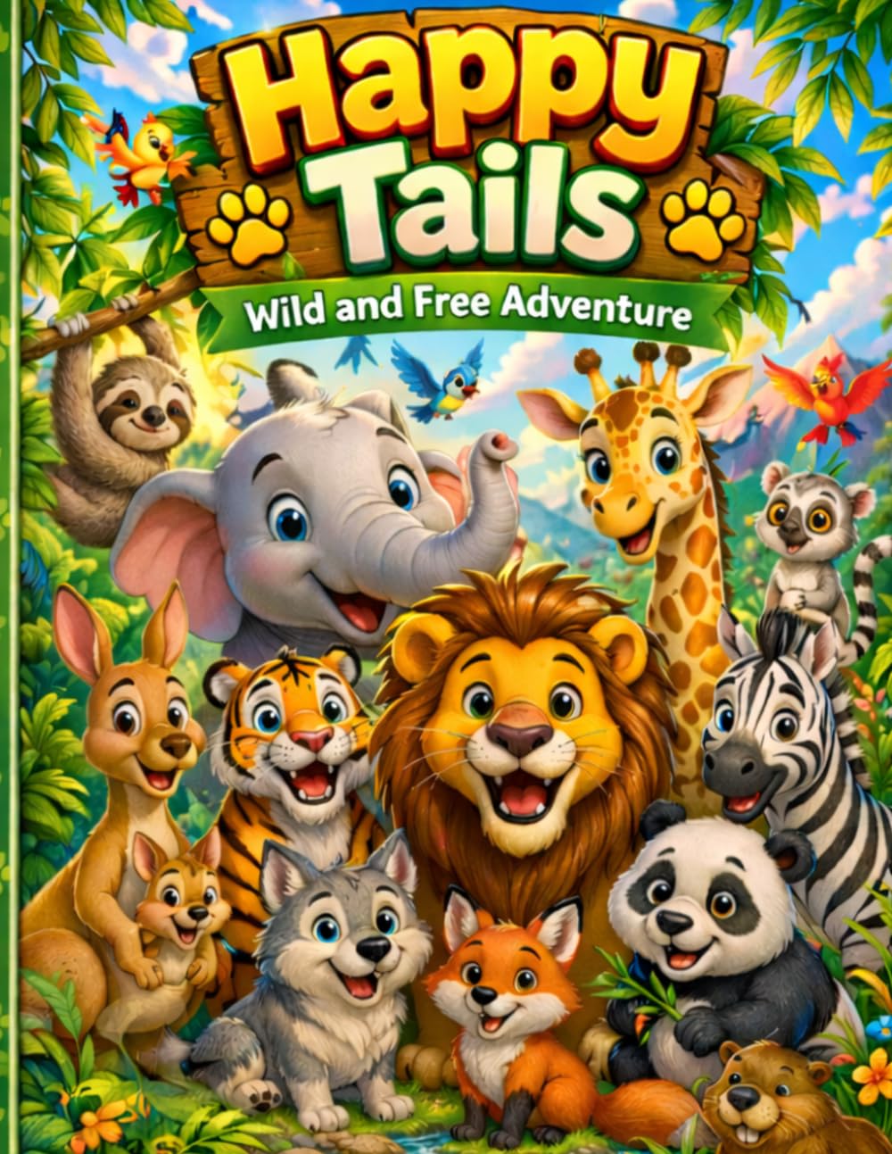 Happy Tails: Wild and Free Adventure (Happy Tails Coloring Book Series)