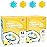 Simple Life Toilet Gel Stamp - Fresh Flower Scent, Anti-Limescale Toilet Cleaner Gel, Deodorizing & Long-Lasting Freshness, 64 Stamps, Blue & Yellow