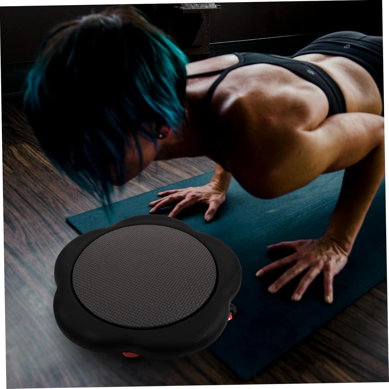 HEMOTON Five-Wheel Ab Roller Wheel for Abdominal Workouts Dual Sided Fitness Sliders with Non-Slip Grip Portable Core Strength Trainer for Home and Travel