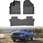FIILINES Floor Mats for Chevy Malibu 2016-2025 All Weather TPE Floor Liners Waterproof Durable 1st & 2nd Row Liner Set Malibu Accessories Black