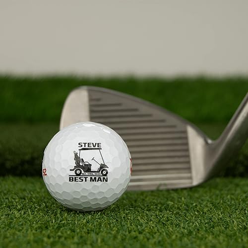 Miniatura 2 de Wilson - Funda de 3 pelotas de golf personalizadas para hombres, regalo de padrinos de boda, regalos para el padre de la novia, diseño personalizado