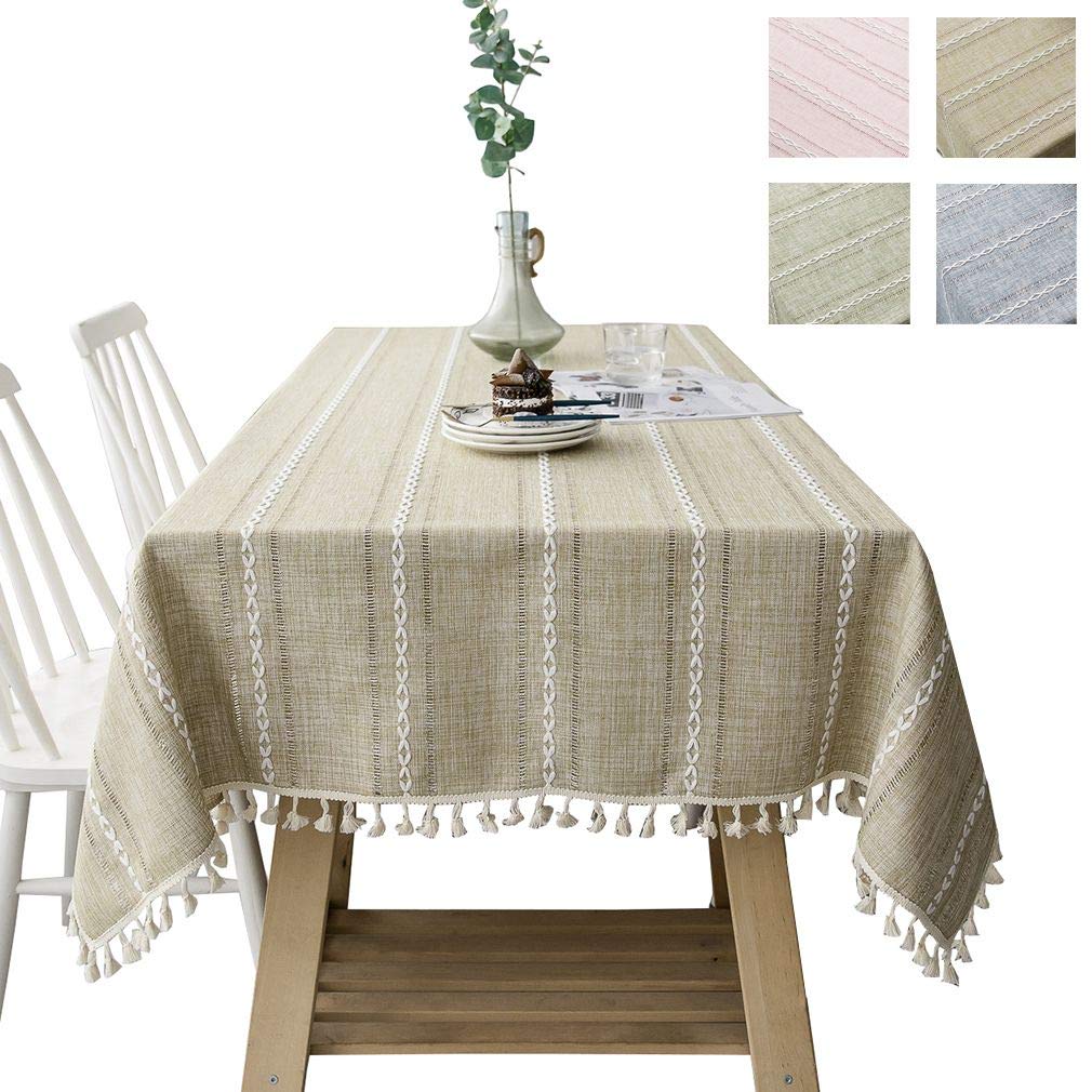 Nappe de table coton lin pour vos déjeuners et pauses café de l'après-midi