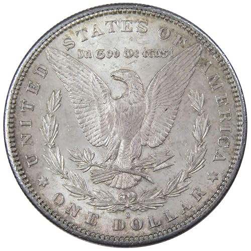 Miniatura 2 de 1880 S Morgan Dollar AU About Uncirculated 90% Silver $1 US Coin Collectible