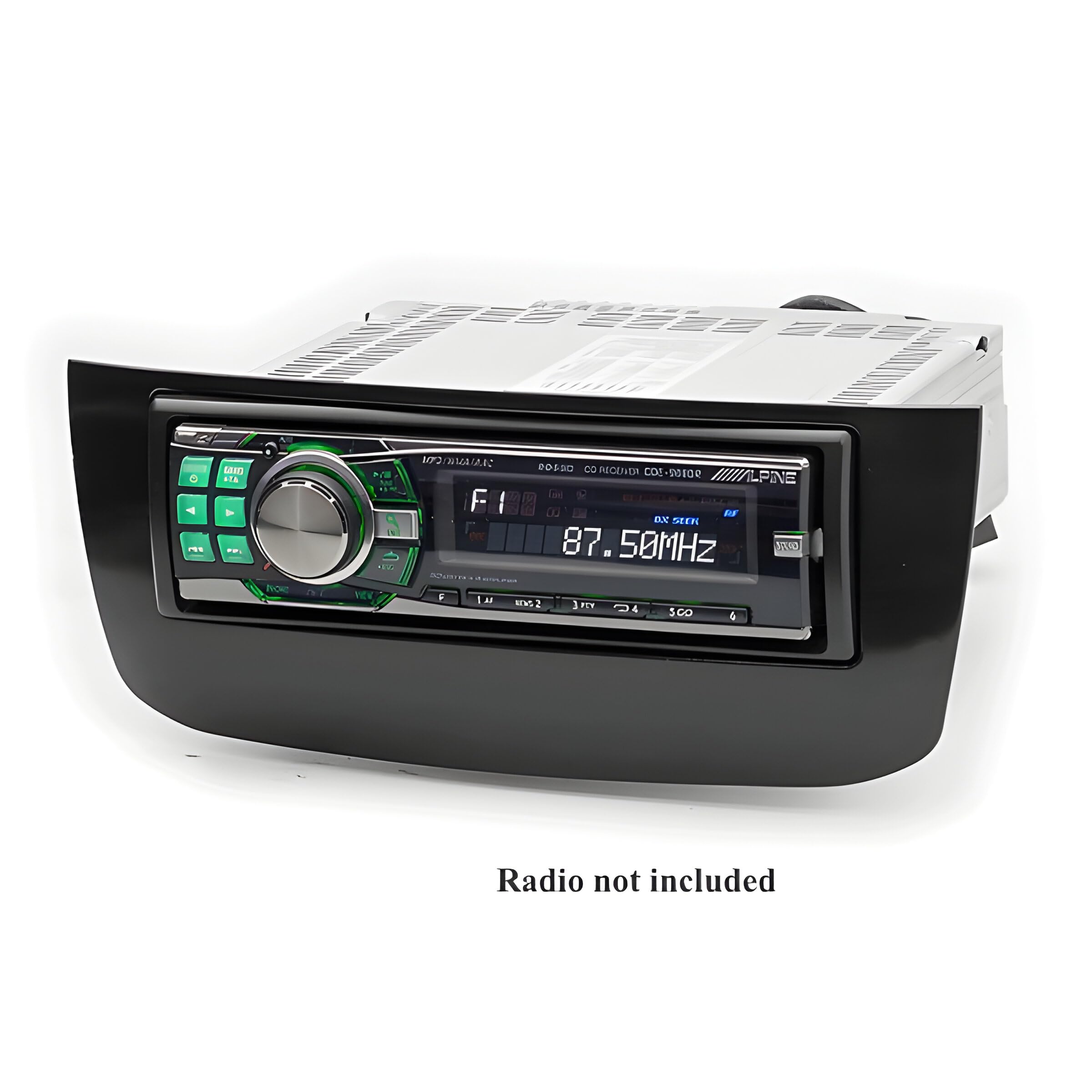 sound-way Zestaw do montażu radia samochodowego, ramka przednia 1 DIN, adapter antenowy, klucze demontacyjne, kompatybilny z Fiat Grande Punto Evo