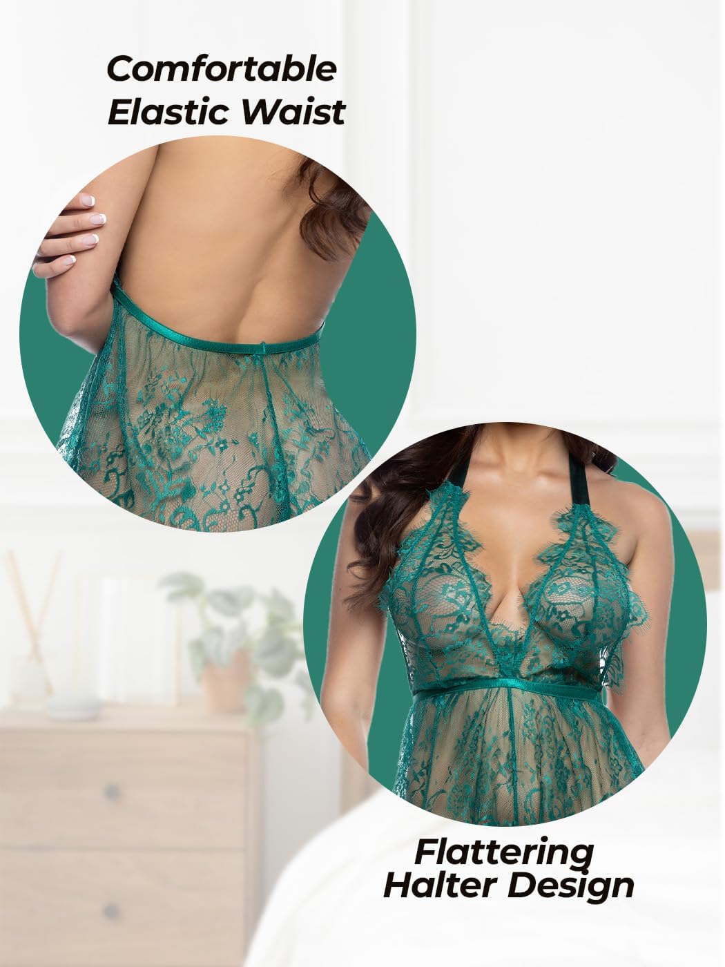 Roma Confidential Lace Romper Lingerie for Women: Midsummer Night Lace Teddy Lingerie Romper, Sexy Pajamas