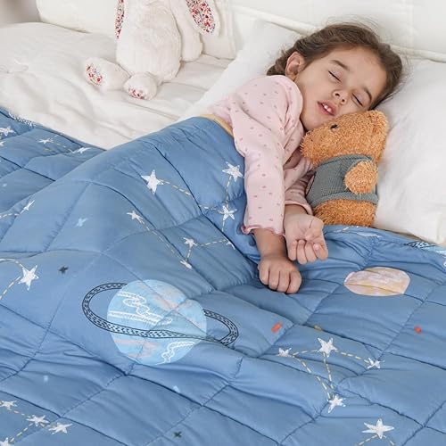 Miniatura 8 de Kivik Manta con peso de 3 libras, transpirable, pequeña y pesada, para dormir y relajarse, para cama, sofá, hogar, escuela, lavable a máquina