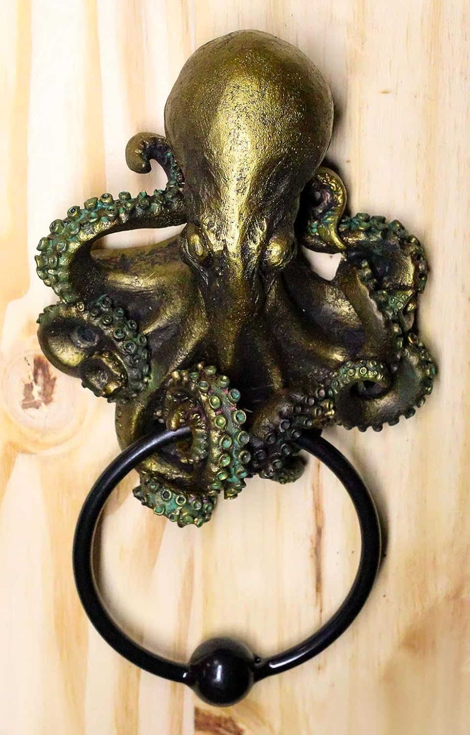 Ebros Nautical Deep Ocean Creature Octopus Door Knocker 8.5"Tall Kraken
