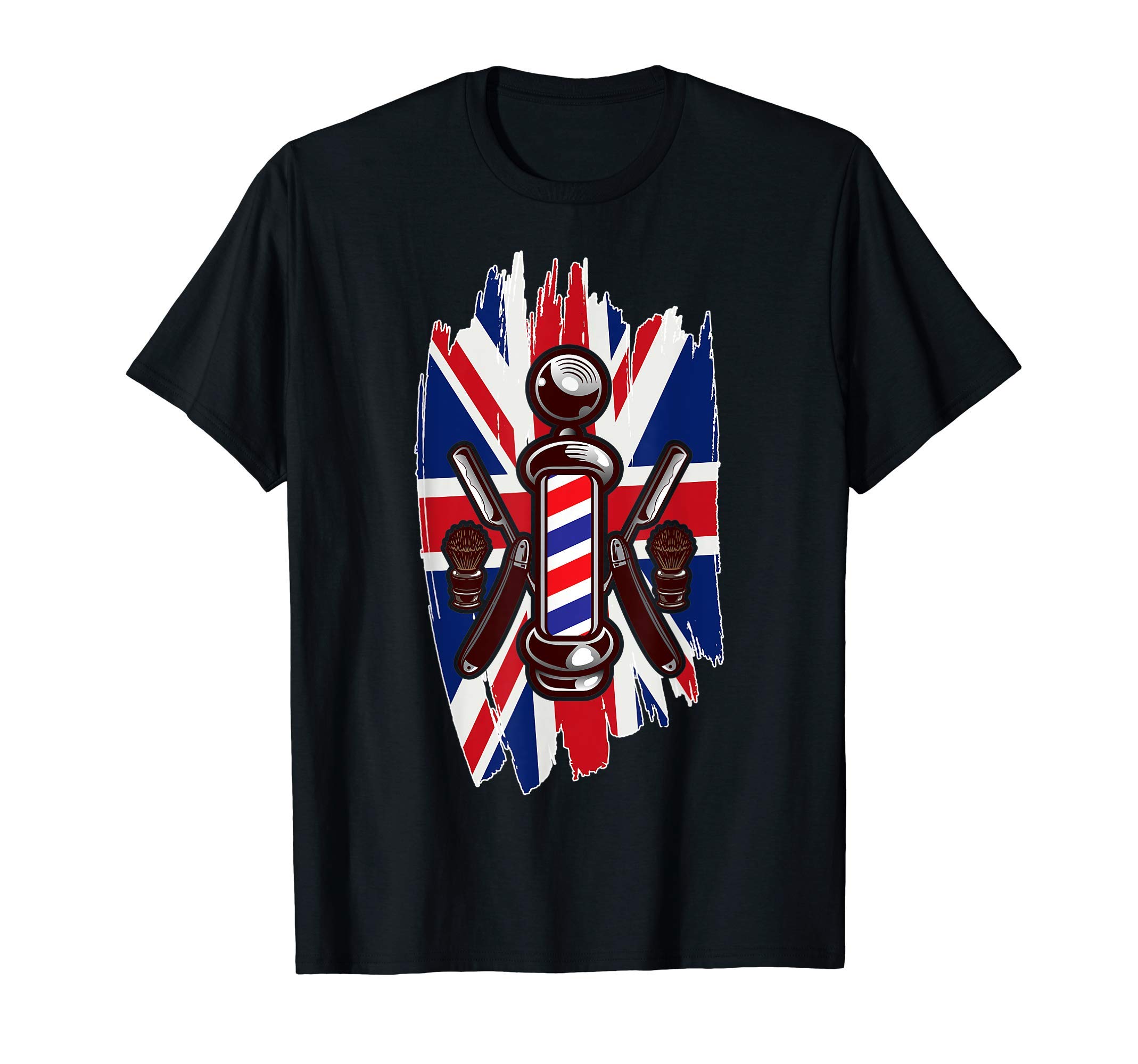 The Union Flag Barber Merch Women Men KidsUK Flag Barber Stuff Union Jack Gift Patriotic Barber T-Shirt