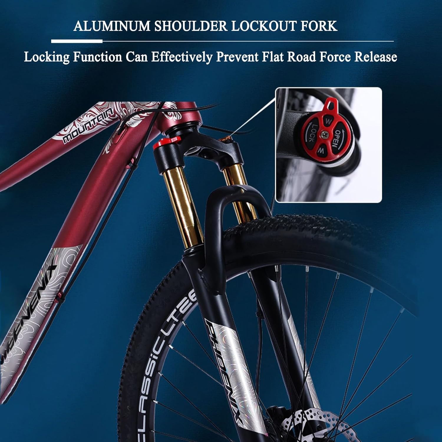 27.5'' Mountain Bicycle for Adult Aluminum Alloy Frame 33 Speed Shifter Cyclocross Outdoor Bike Racing Trail Commuter City Bicycles