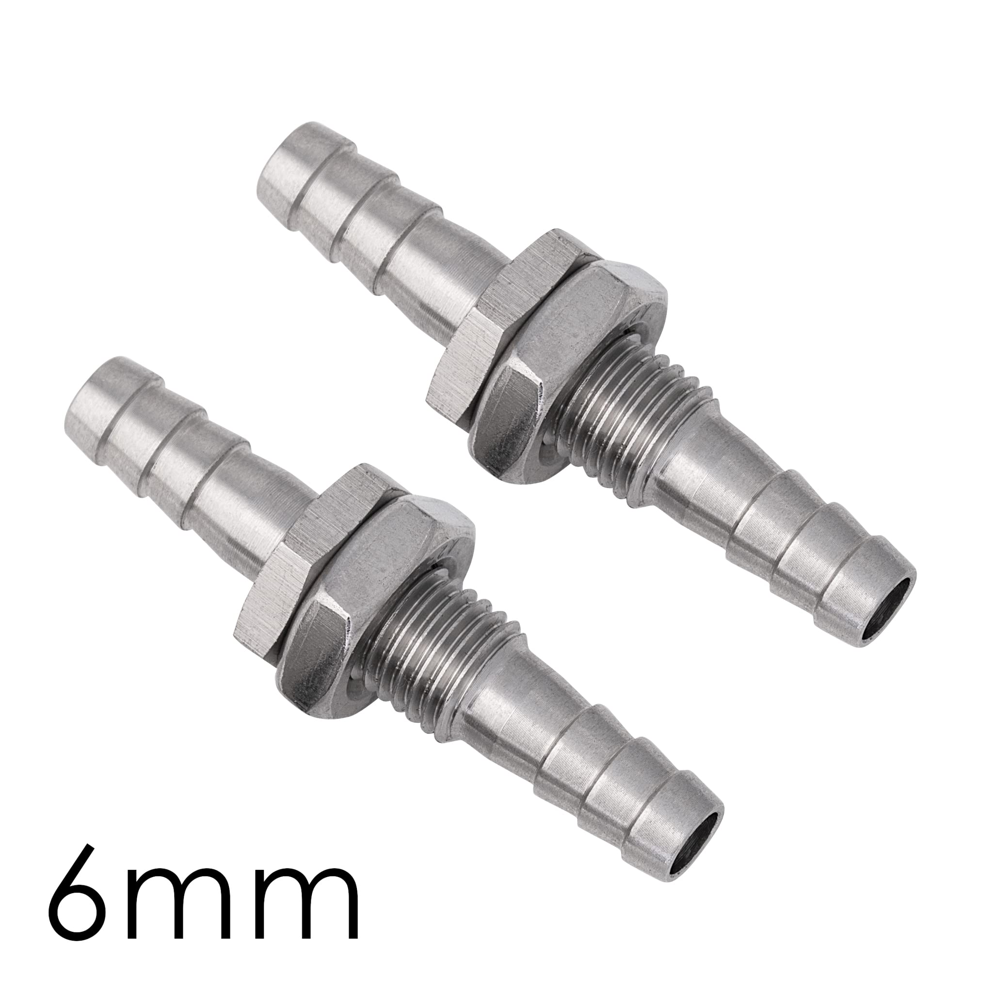 Hose Barb Bulkhead Stainless Steel Barbed Tube Pipe Fitting Coupler ...