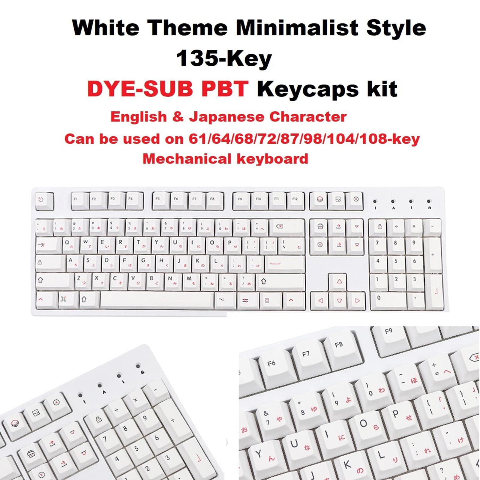 72 Pièces Testeur de Switch Mécanique Clavier Plateau de Touches Cherry Support Acrylique Transparent Capuchons Blancs Applicable pour Décoration S,