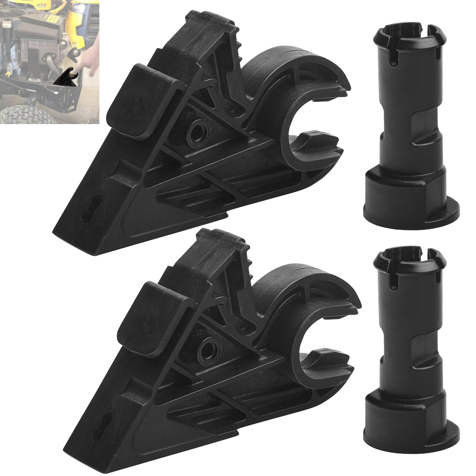 ZHONGXIA 731-10070A Hood Pivot Pin & 731-10069D Hood Pivot Bracket Kit Compatible with Craftsman Cub Cadet Mtd XT1-LT42 XT1-LT50 XT2-LX46 Replace 731-