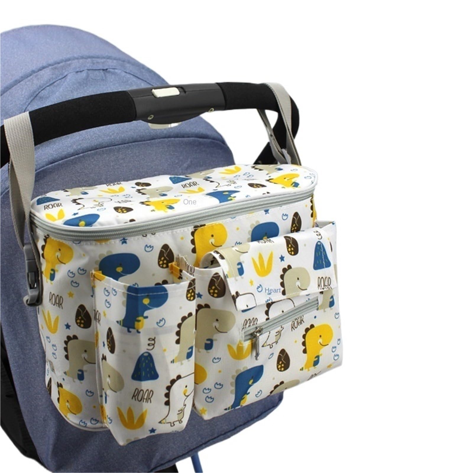 Borsa Passeggino Universale Borsa da Appendere for Passeggino Borsa Multifunzionale for Mamma Borsa for riporre Il Passeggino(White)