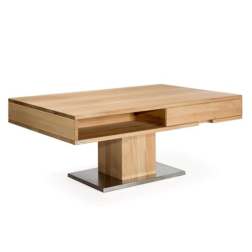 Alkove Hayes Solid Oak Coffee Table with Shelves
