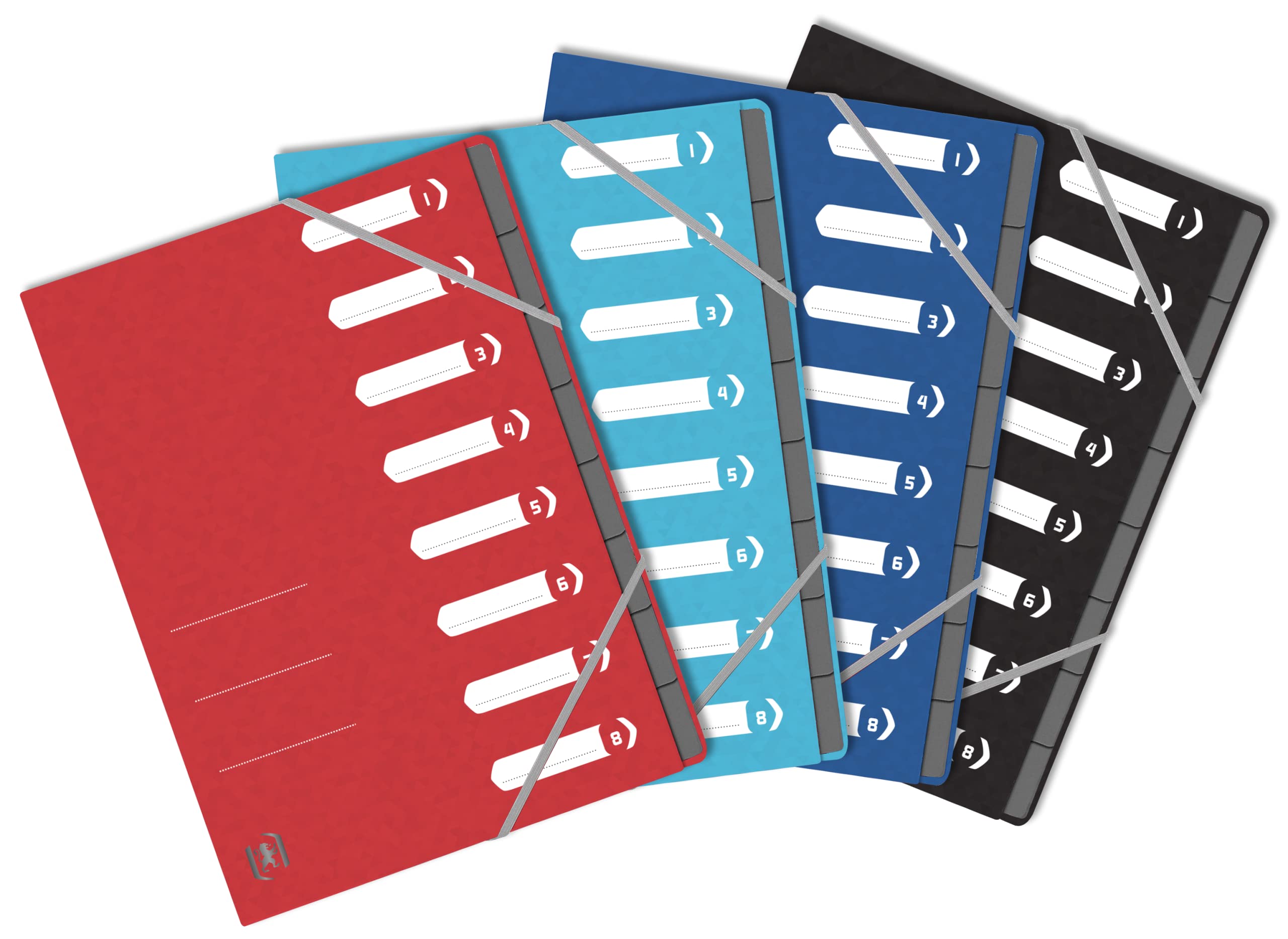 Oxford 400116251 - Carpeta archivadora, color azul 8 Fächer