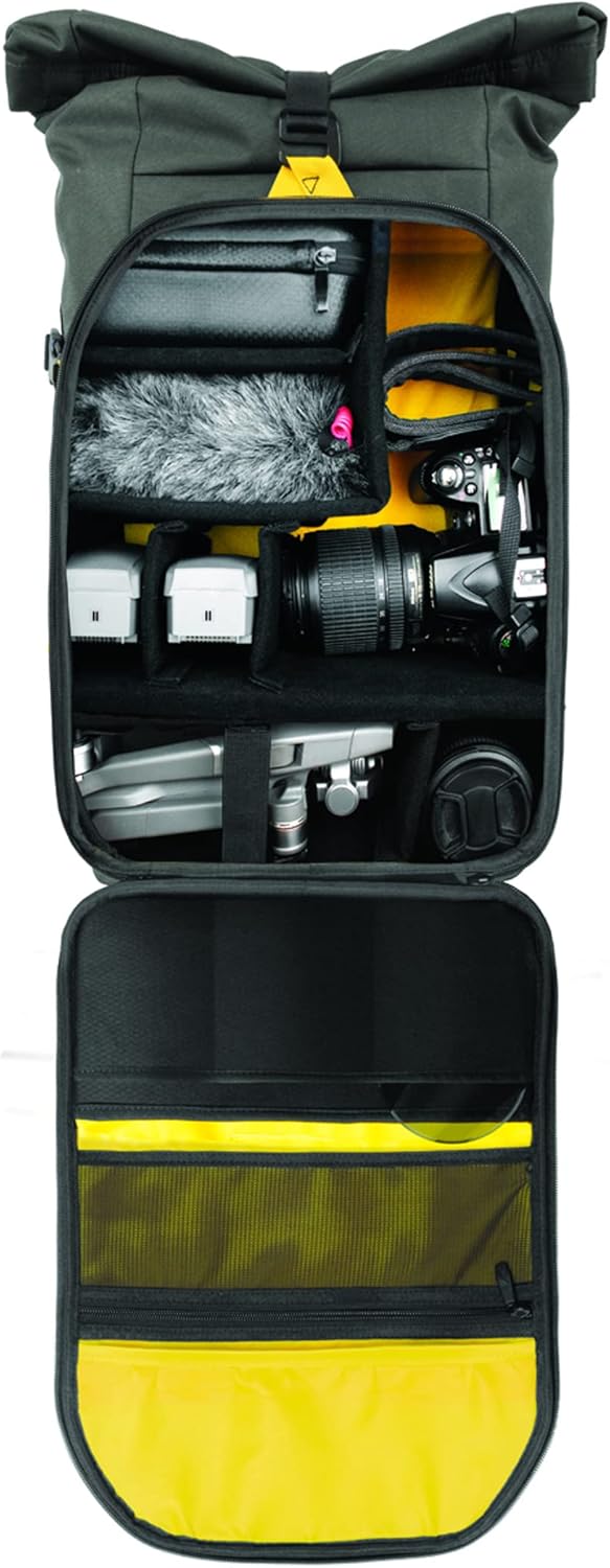 Torvol Drone Explorer Backpack MINI, Compact Drone and Camera Backpack – Modular Compartments, Laptop, Clothes, Rain Cover, Carry On Luggage Size – Black – 13L+8L