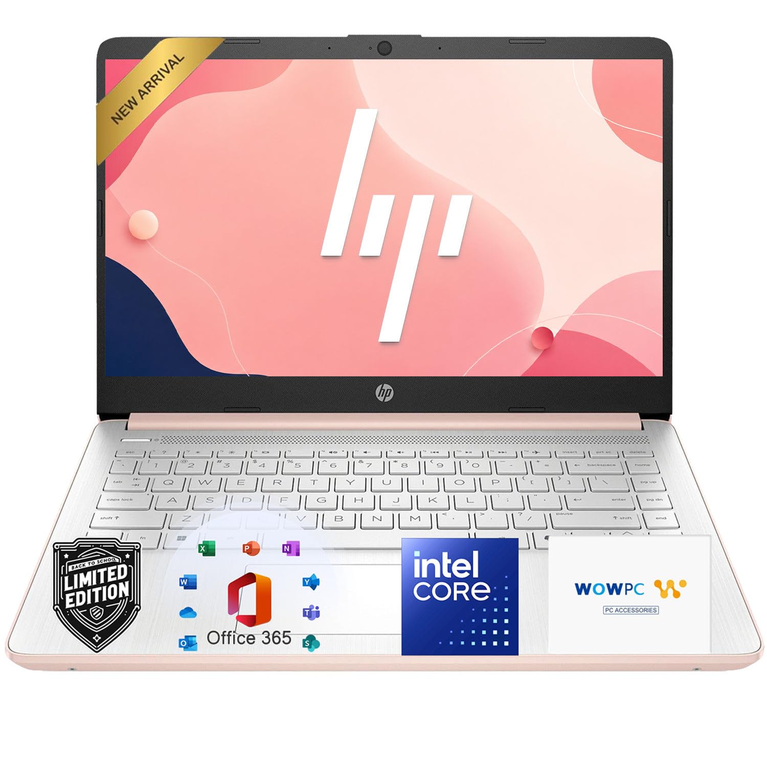 HP 14 Laptop, 2026 Edition, Intel N150 CPU, 4GB RAM, 128GB SSD, Long Battery Life, 1TB Cloud Storage, Windows 11 with Microsoft 365 for Everyday Use