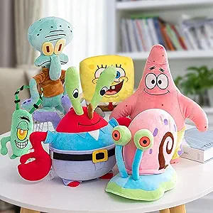 PILLME 6 Pack Plush Toys Super Soft Plush Cuddle Pillow Buddy Cartoon Plush Figures Set Plushies All Characters Stuffed Animals Toy Birthday Gift