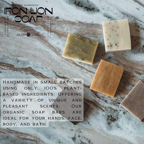 Miniatura 4 de Iron Lion Soap CHERRY ALMOND - Jabón de barra orgánico vegano totalmente natural a base de plantas para cuerpo cara manos baño y cabello