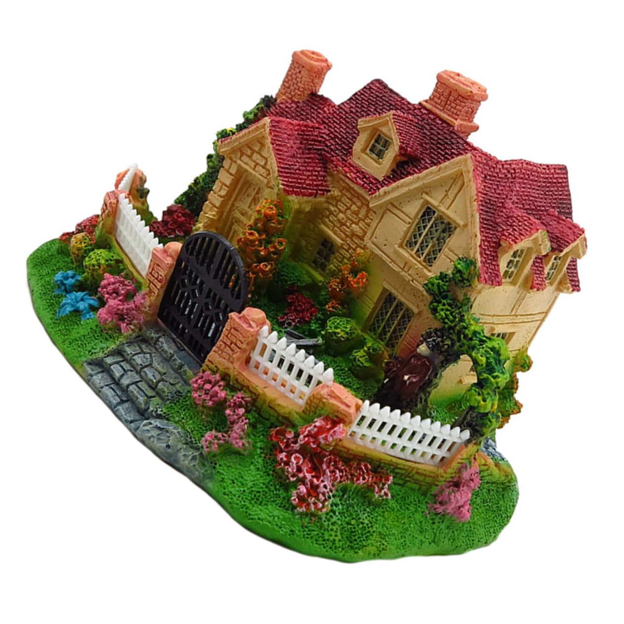 Toyvian 2 Piezas Decoración De Pecera Decoración del Paisaje De La Pecera Casa De Decoración De Acuario Pecera De La Casa Linda Decoración del Acuario Acuarios Resina Vistoso