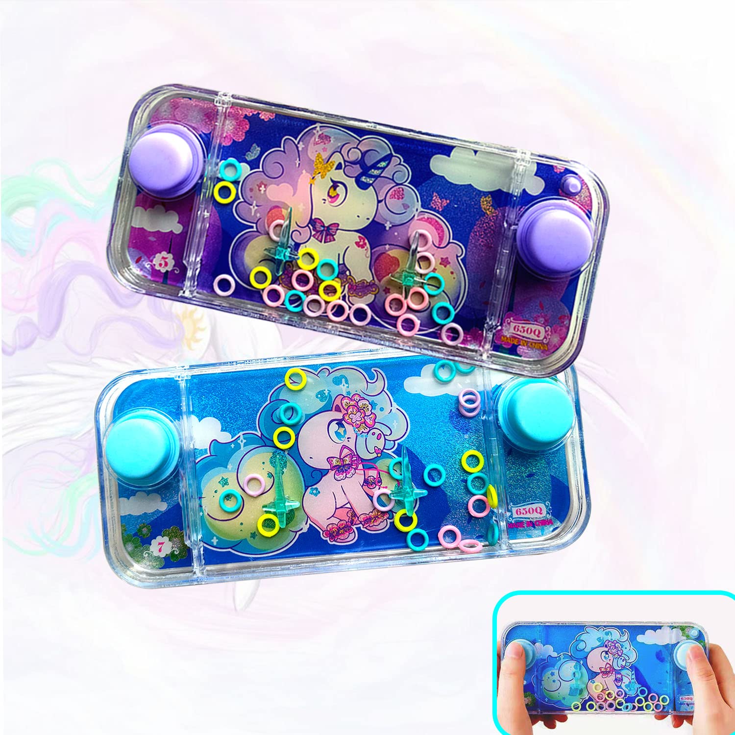 Amazon.com: Shatamon Handheld Water Game Water Bubble Ring Toss Toy Retro  Toys Aqua Toys Travel Family Games Ideal Gift for Boys Girls Kids ( Style  A, 4 PCS) : Toys & Games