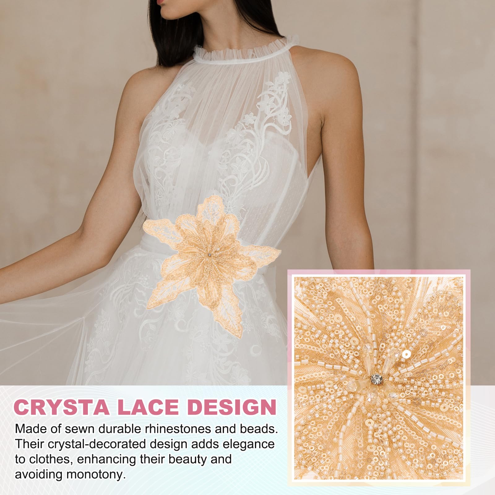 PATIKIL Handmade Rhinestones Applique - Image 3