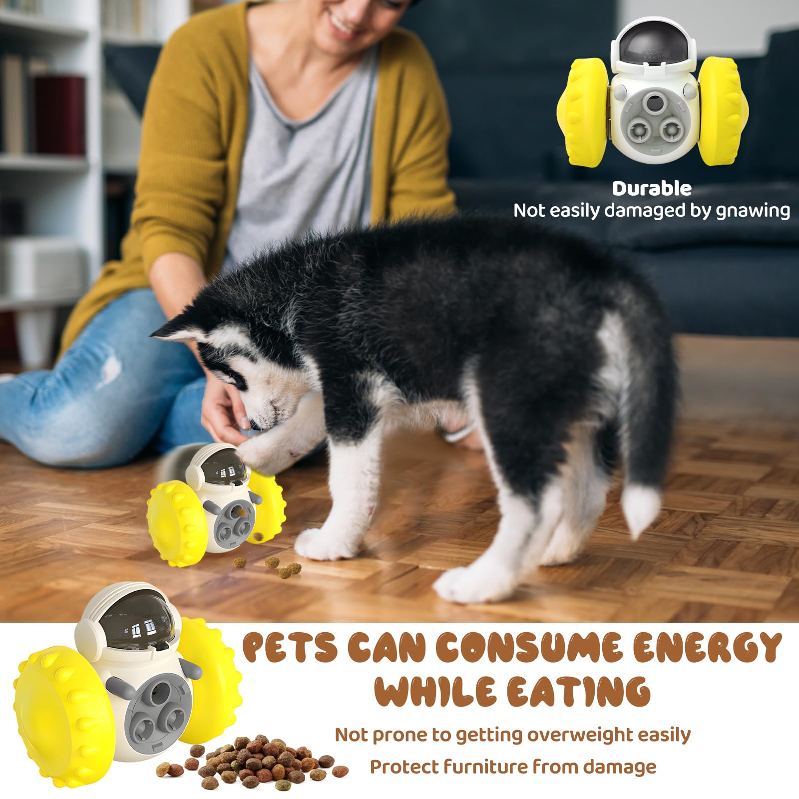 Shyllin Gioco Interattivo per Cani, Giochi per Cani Indistruttibile, Gioco Cane Mangiatoia Premietti, Dispenser di Dolcetti Cane Palline,Alimentazione Lenta, Slow Feeder per Migliorare la Digestione