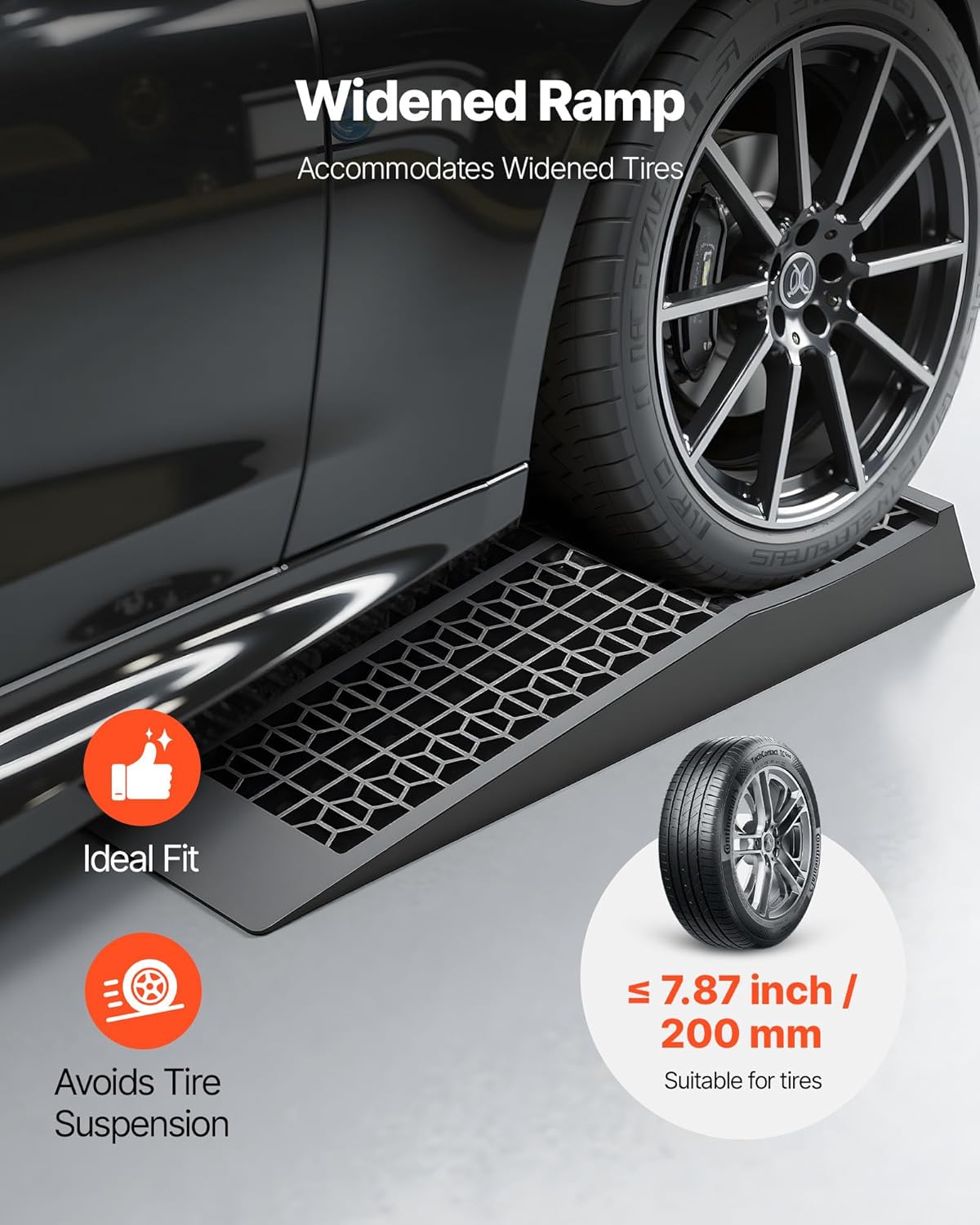 VEVOR Car Ramps, 4 PCS 20000 lbs GVW Capacity, 2.56 in Lift Height, Portable Low Profile Car Service Ramps for Home Garage Maintenance & Oil Changes, Heavy Duty for Low Chassis Vehicle & Support Jack