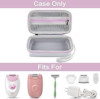 Vista 2 de Funda organizadora para depiladora Braun Silk-epil 3/3-270 y accesorios, caja protectora dura de almacenamiento de viaje con bolsillo de malla