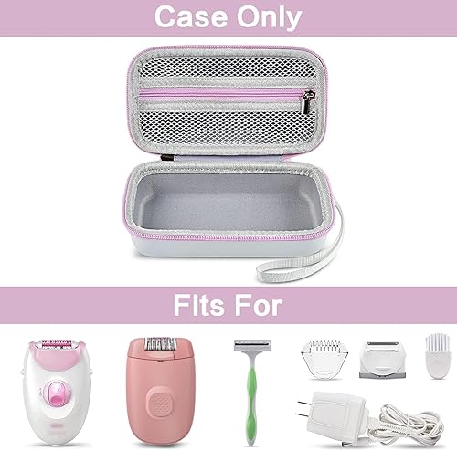 Miniatura 2 de Funda organizadora para depiladora Braun Silk-epil 3/3-270 y accesorios, caja protectora dura de almacenamiento de viaje con bolsillo de malla,