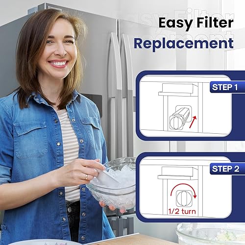 Miniatura 5 de DA97-17376B Reemplazo del filtro de agua para refrigerador Samsung HAF-QIN, HAF-QINEXP, DA97-08006C, RF23M8070SG, RF23M8070SR, RF23M8090SG,