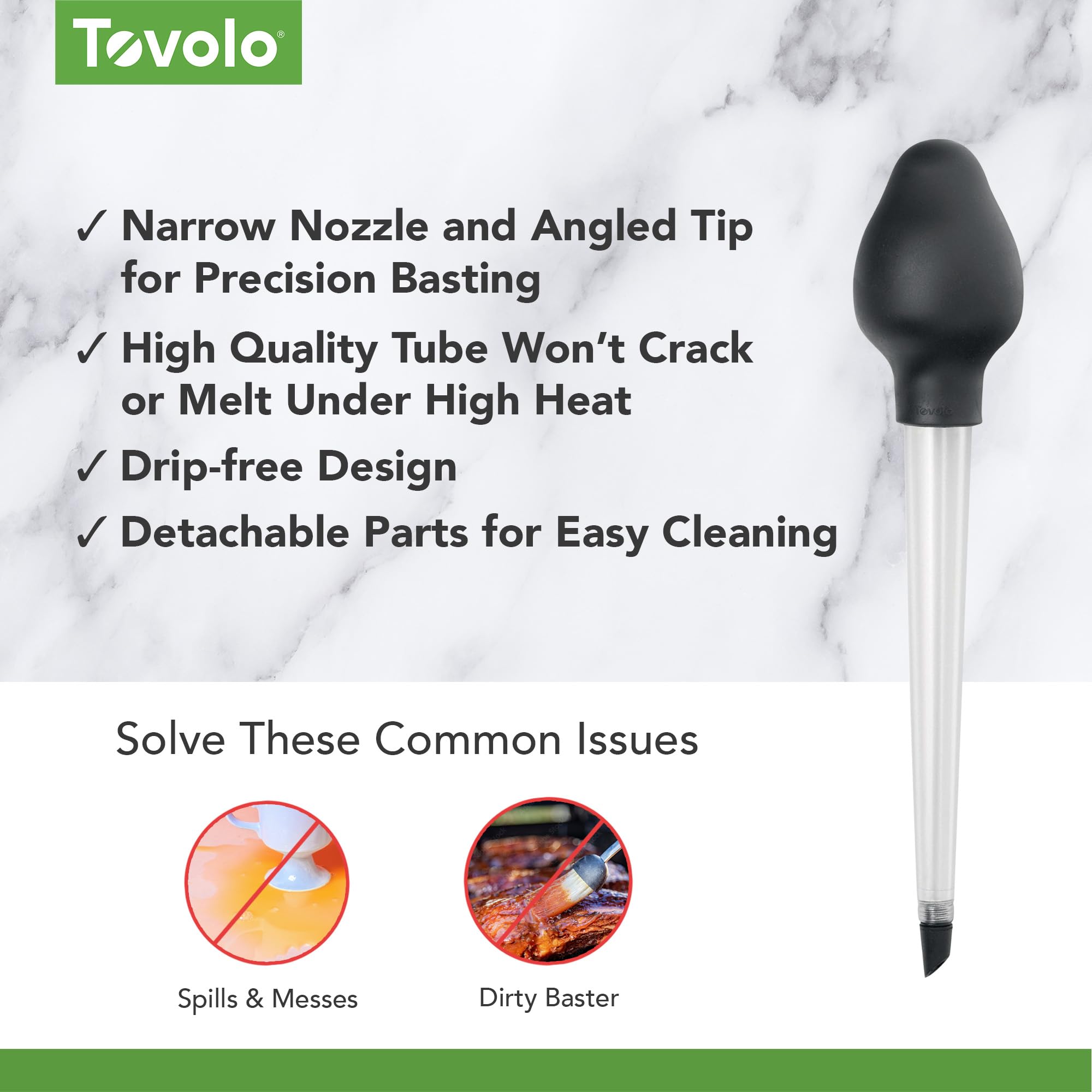 Tovolo Dripless Baster, bezkapiąca podpierająca indyka