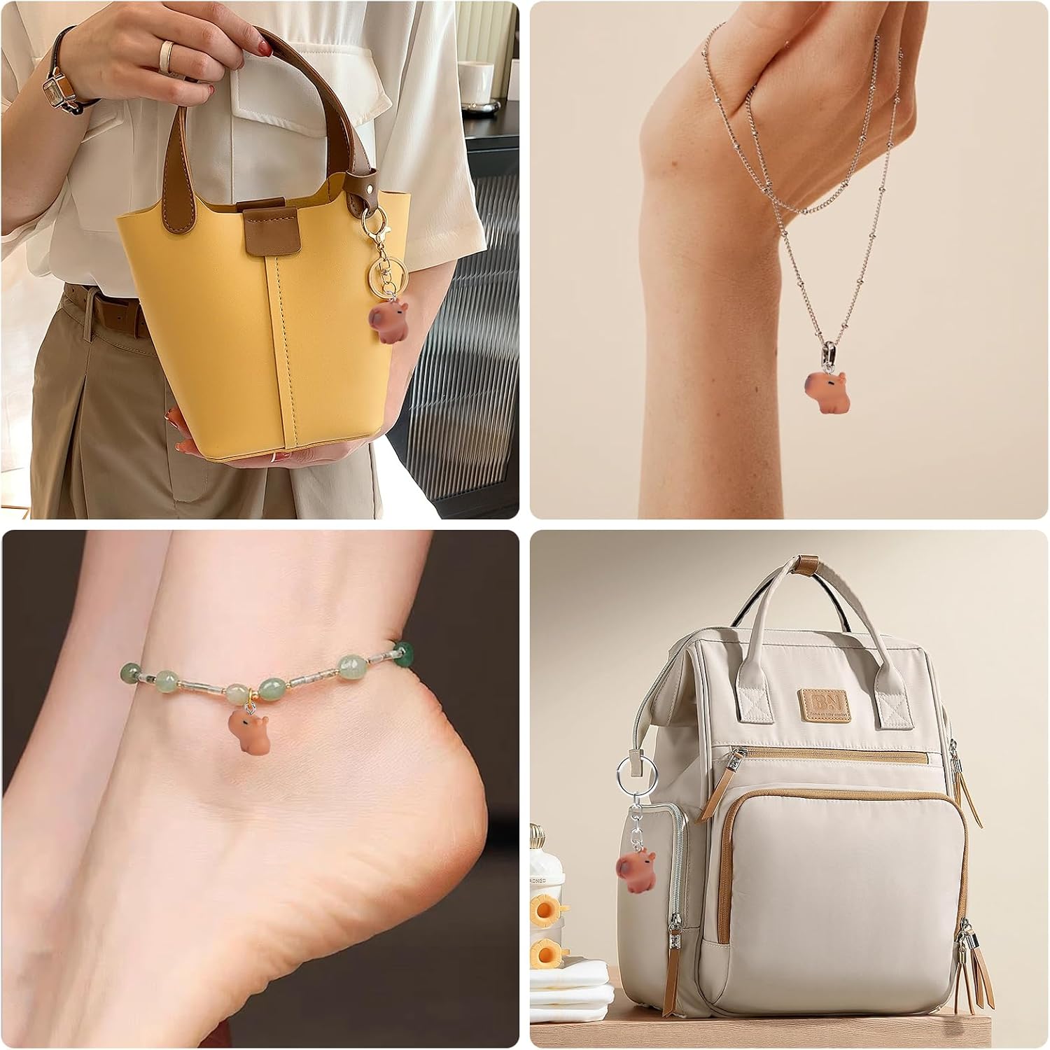 Cute Capybara Pendant Charms for DIY Crafts Keychain Bracelet Pendant Necklace Earring Jewelry Making Supplies - Image 6