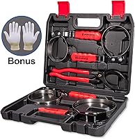 Vista 2 de Spurtar Juego de llaves giratorias para filtro de aceite de 5 piezas Ajustable Llave de 2-3/4" a 5-1/4" (70-133mm) Herramienta universal de 12