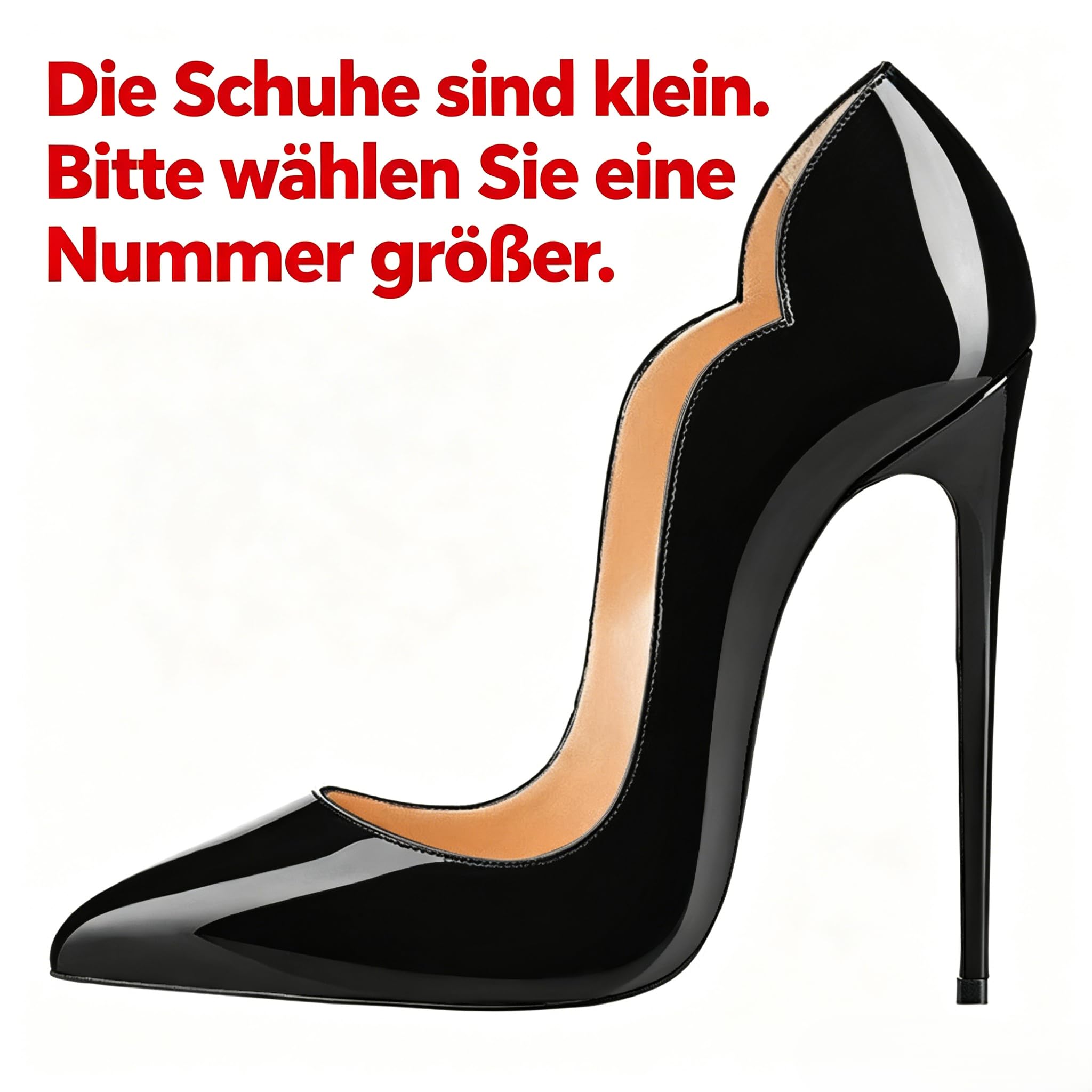 EDEFS Damen Pumps Lackleder High Heels mit 12cm Absatz Elegante Stiletto Schuhe für Büro Party Hochzeit