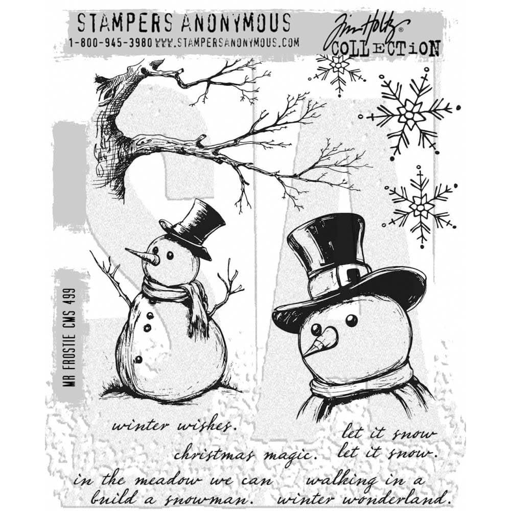 Tim Holtz Cling Rubber Stamps - Mr Frostie CMS499