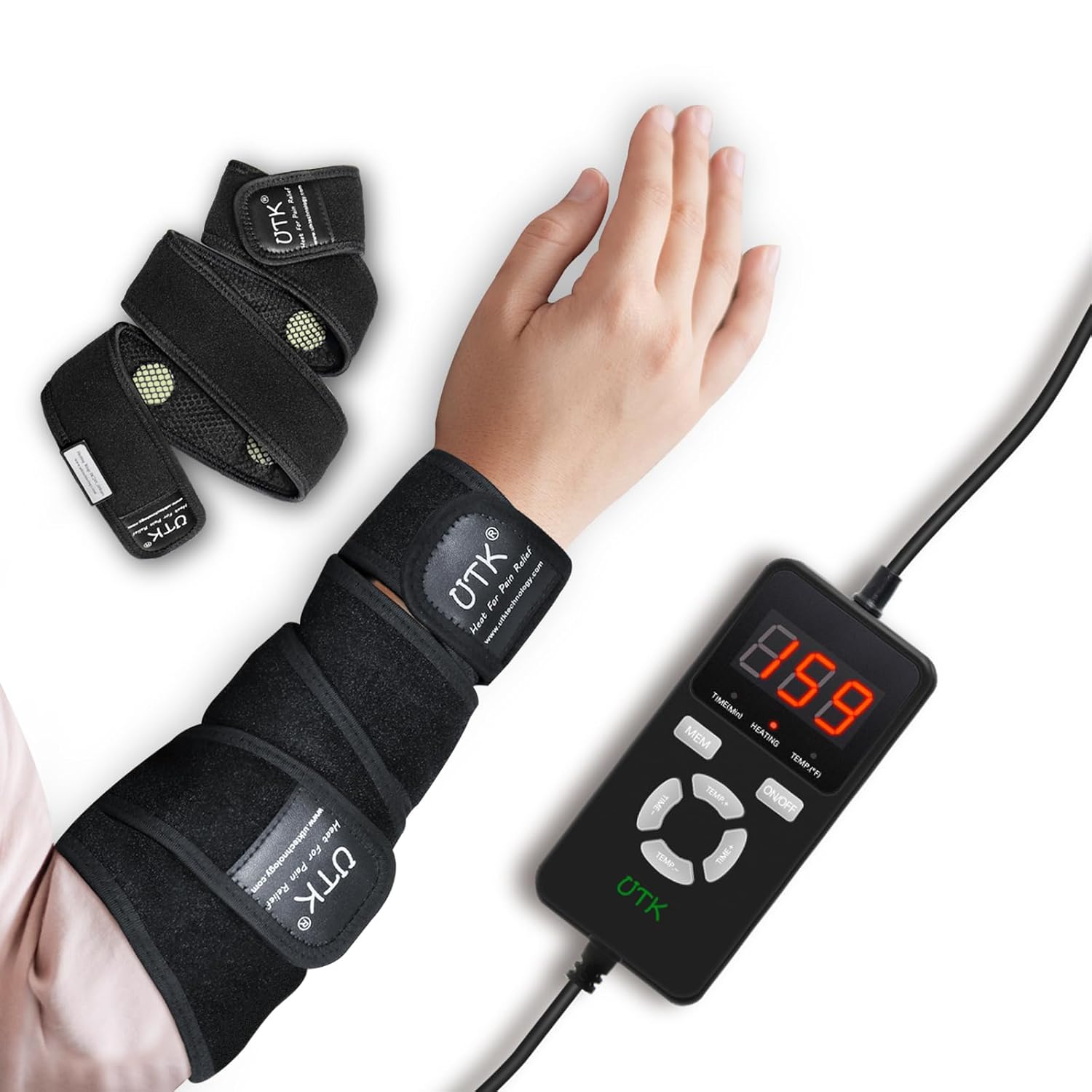 UTK Jade Infrared Heating Pad Wrap for Pain Relief, Far Infrared