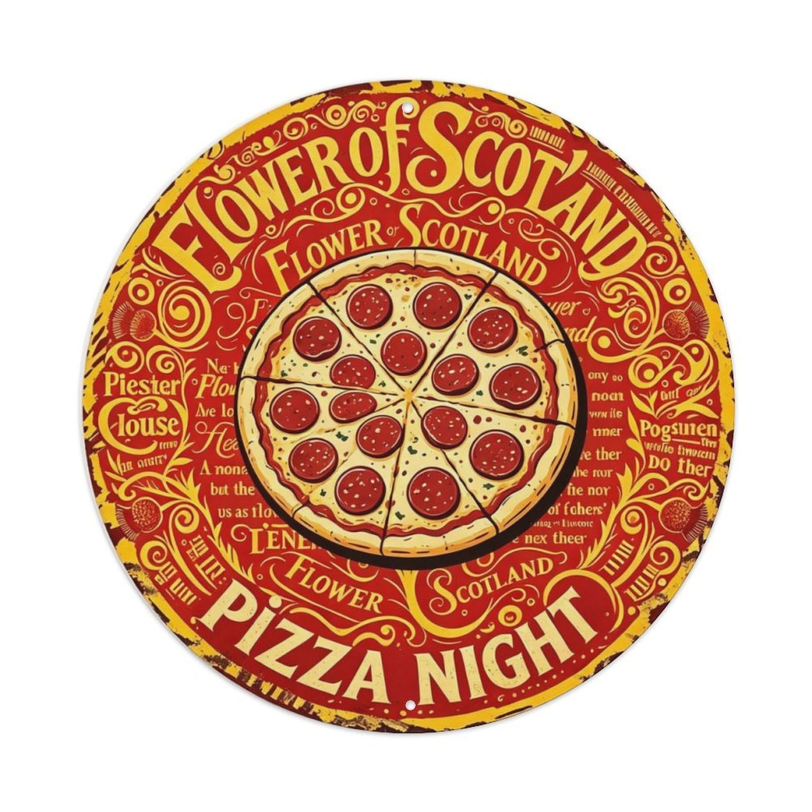 Pizza Night Metal Tin Sign Plaque