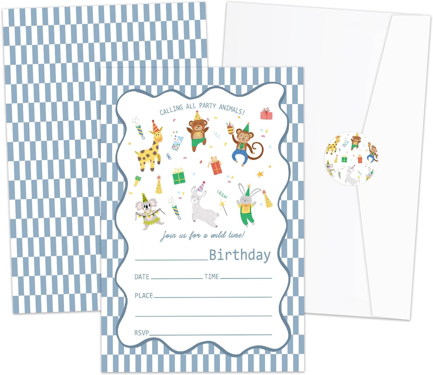 Colorful Daisy Flower Birthday Party Invitations, Yellow Invites Cards with Envelopes and Sticker (20 Pack), Birthday Party Decorations Supplies /01