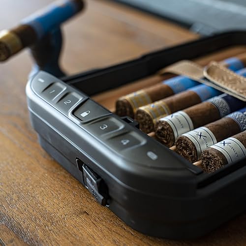 Vista 17 de VAULTEK LifePod Humidor - Caja de seguridad para cigarros, impermeable, caja de seguridad electrónica resistente, portátil, con teclado