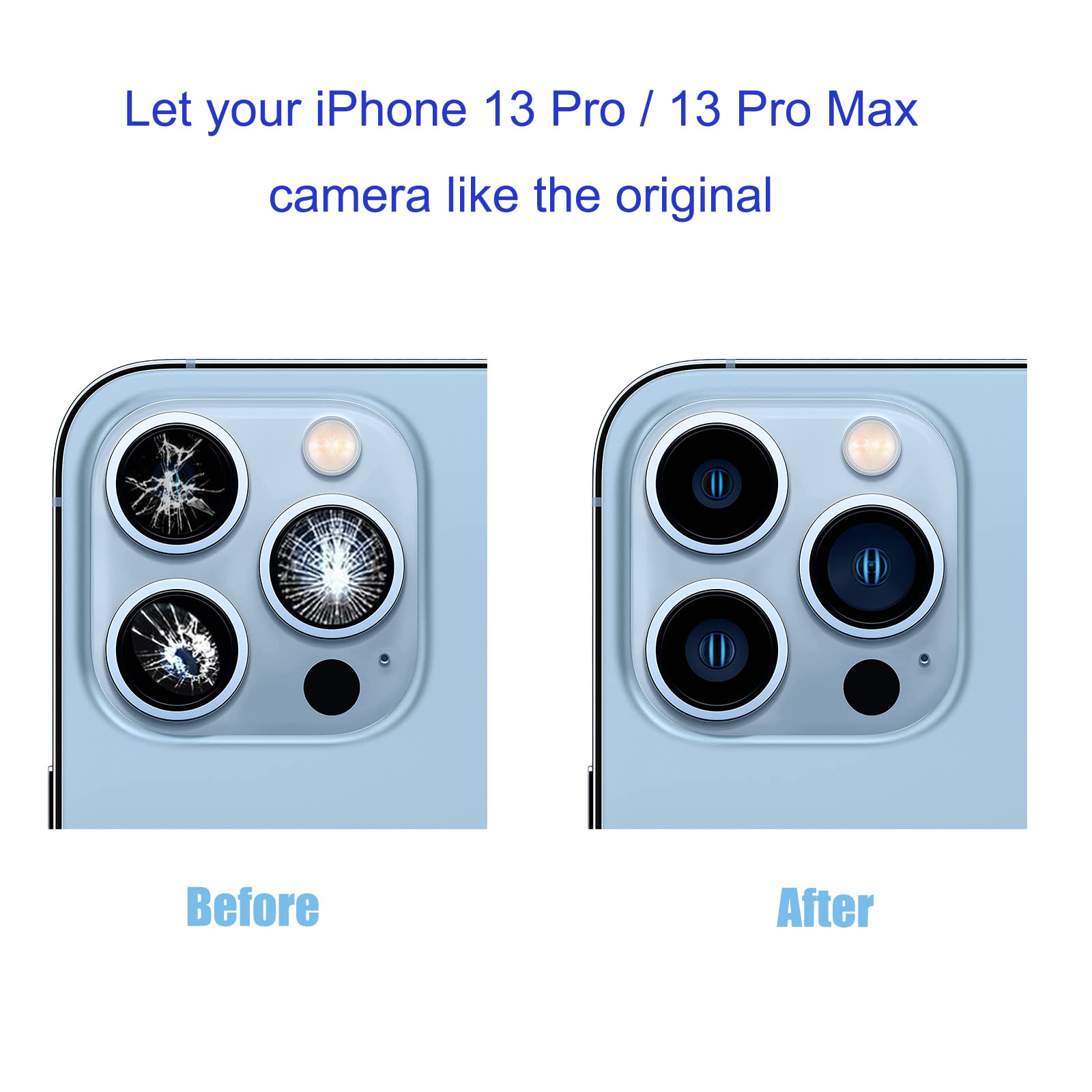 ジャンク iPhone 13 Pro 512GB 83% カメラレンズカバー交換 Amazon.com: ASDAWN Back Camera Lens Glass Replacement for