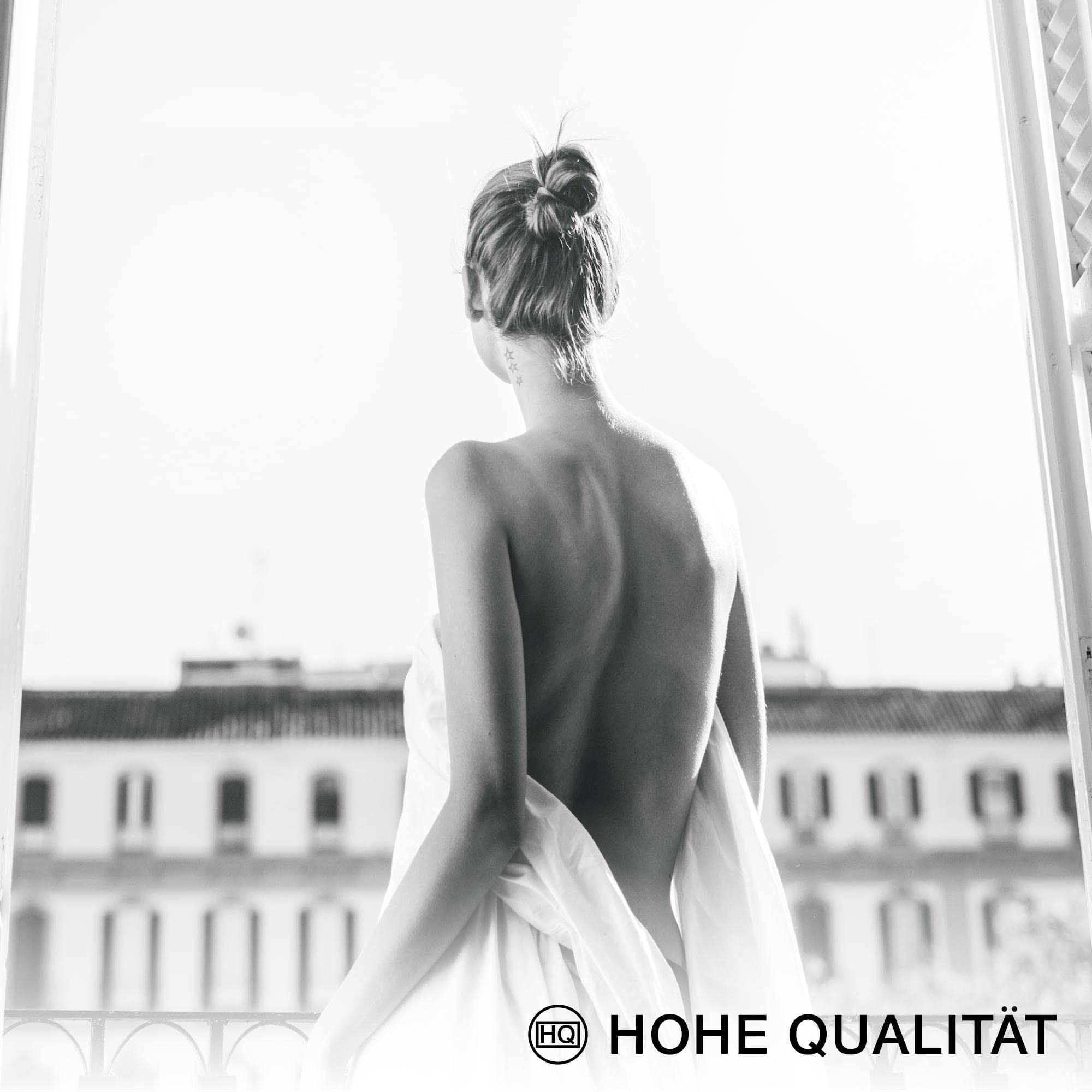 Novart Wandbilder Set Fashion Coco Grau Rosa - KEIN EXTRA RAHMEN BENÖTIGT - Modern Deko - Wohnzimmer Mädchen Teenager N002463a