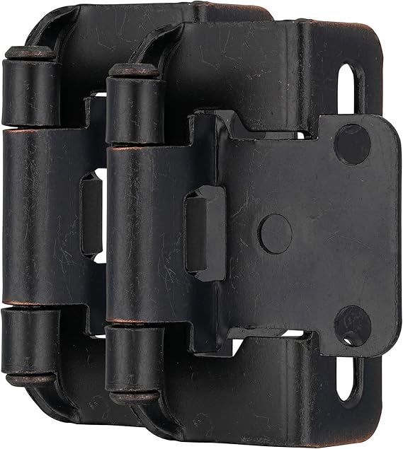 Vallecloud 4 Pack (2 Pair) Oil Rubbed Bronze Hinges for Kitchen