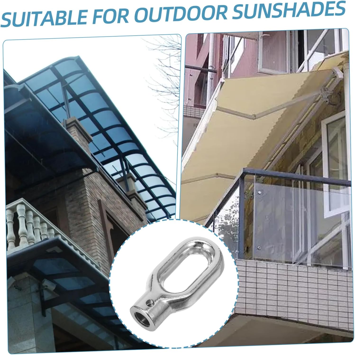 MERRYHAPY Outdoor Shade Rings Awning Mounting Rings Retractable Shade Hooks Rv Awning Parts Patio Accessories