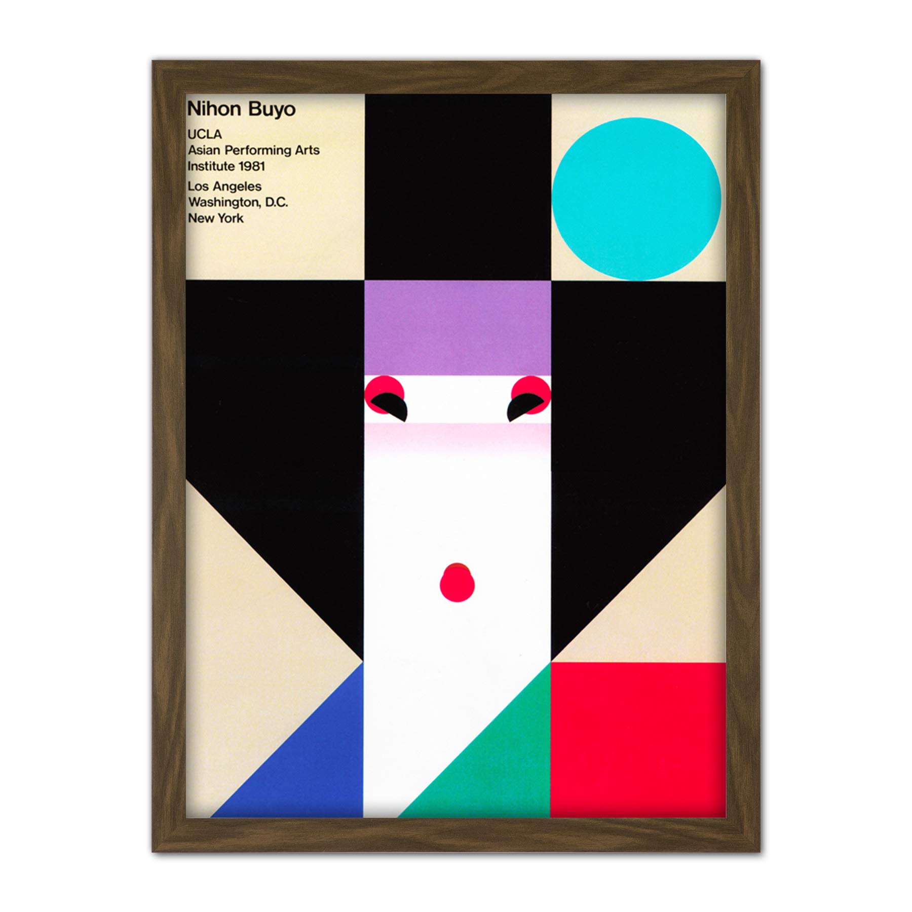 Wee Blue Coo Tour Nihonbuyo Japanese Geisha Artwork Framed Wall Art Print 18X24 Inch