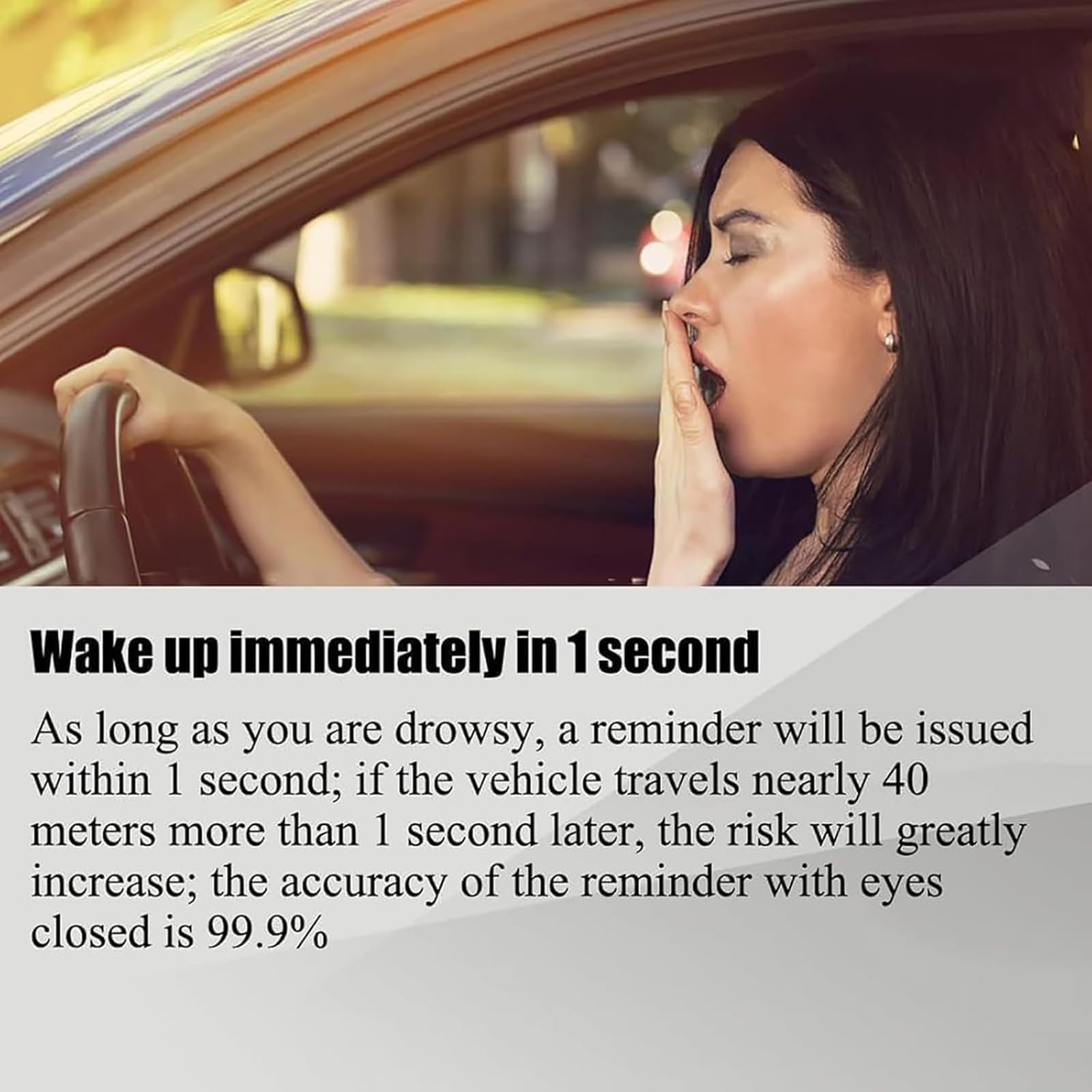 Dispositivo De Alarma De Fatiga del Conductor, Alarma De ConduccióN AntisueñO, FuncióN De Recordatorio Continuo De Captura Facial En Tiempo Real, para Conductores De VehíCulos De Larga Distancia