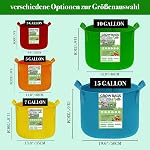 10 Sacs de culture multicolores Gallon, Pots en tissu non tissé Plantes de jardin Sacs pour légumes Fleurs, 5-Pack